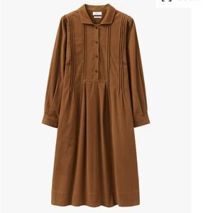 Toast Needlecord Pintuck Dress, Golden Syrup
Size 6